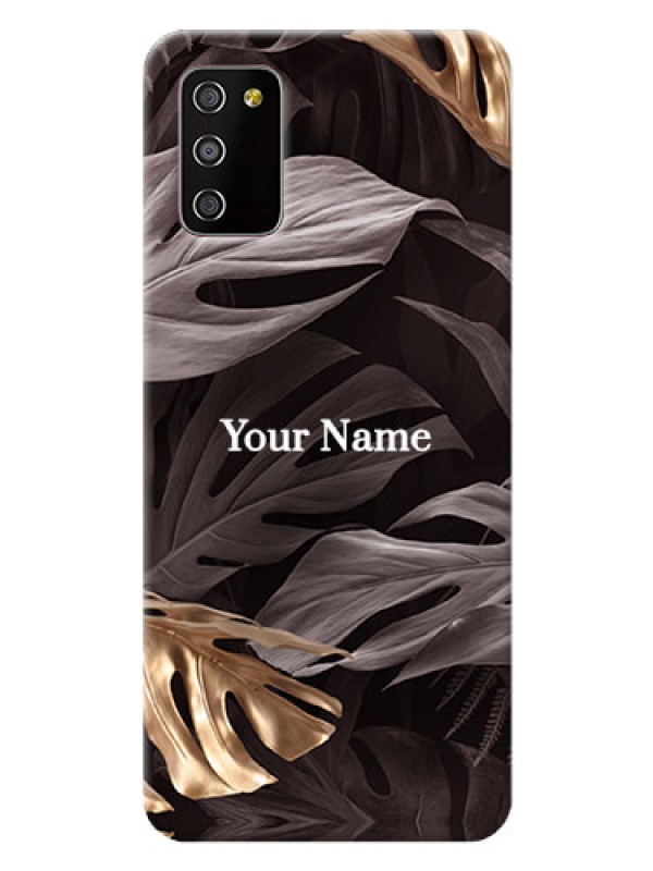 Custom Galaxy A03S Mobile Back Covers: Wild Leaves digital paint Design
