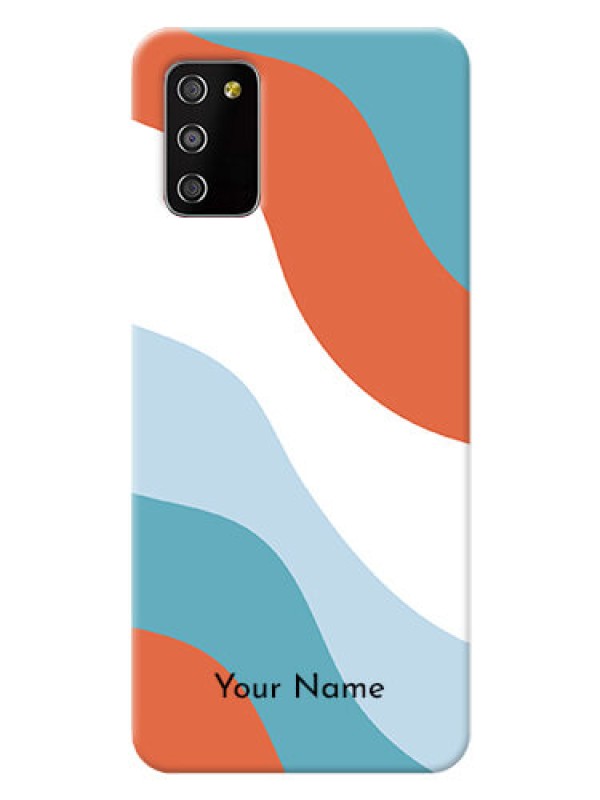 Custom Galaxy A03S Mobile Back Covers: coloured Waves Design