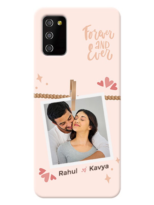 Custom Galaxy A03S Phone Back Covers: Forever and ever love Design