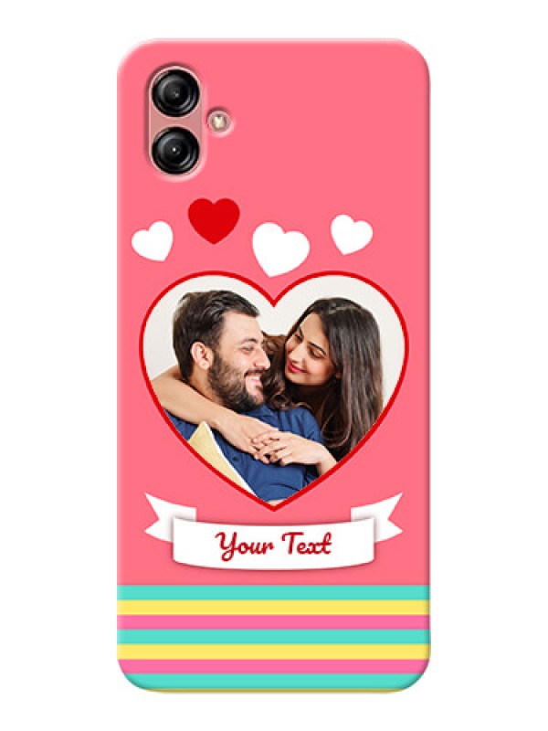 Custom Samsung Galaxy A04e Personalised mobile covers: Love Doodle Design