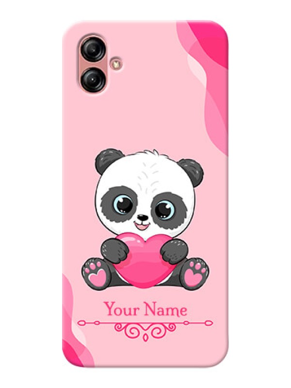 Custom Galaxy A04E Mobile Back Covers: Cute Panda Design