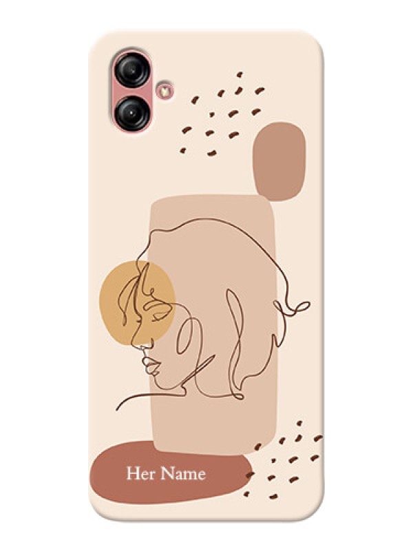 Custom Galaxy A04E Custom Phone Covers: Calm Woman line art Design