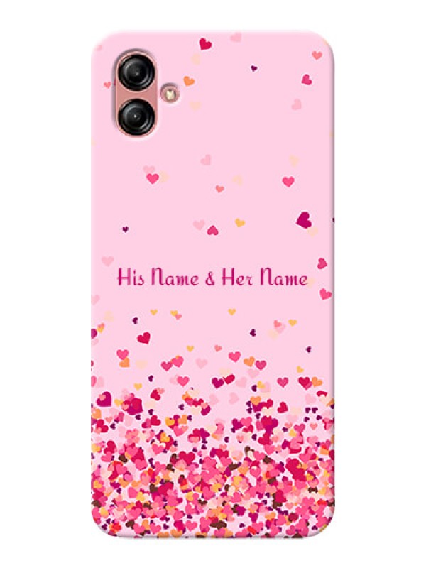 Custom Galaxy A04E Phone Back Covers: Floating Hearts Design