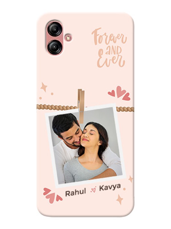 Custom Galaxy A04E Phone Back Covers: Forever and ever love Design