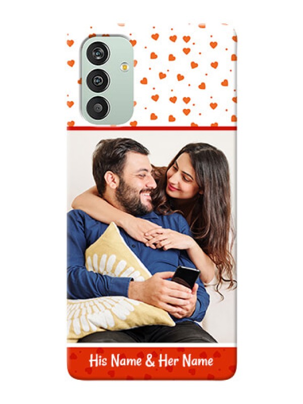 Custom Galaxy A04s Phone Back Covers: Orange Love Symbol Design