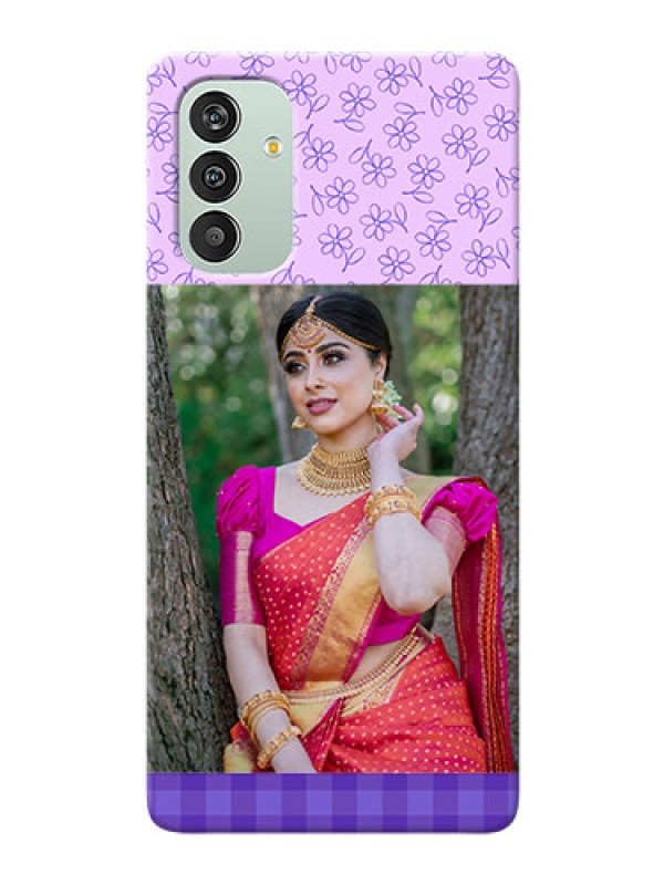 Custom Galaxy A04s Mobile Cases: Purple Floral Design