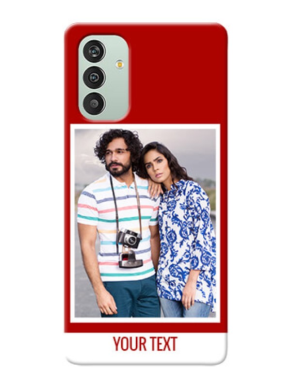 Custom Galaxy A04s mobile phone covers: Simple Red Color Design