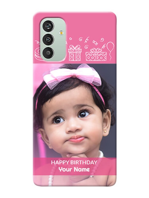 Custom Galaxy A04s Custom Mobile Cover with Birthday Line Art Design