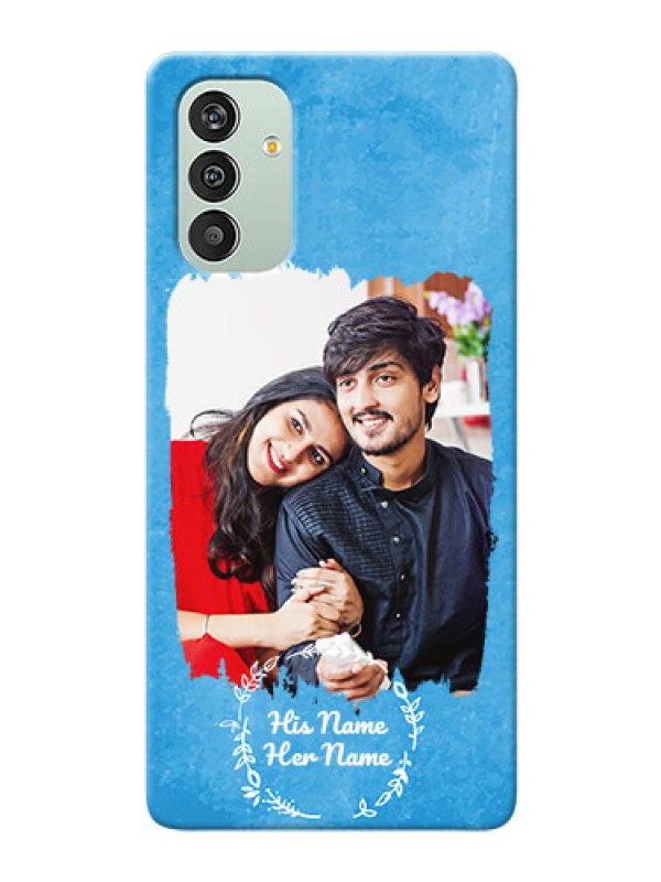 Custom Galaxy A04s custom mobile cases: Blue Color Vintage Design