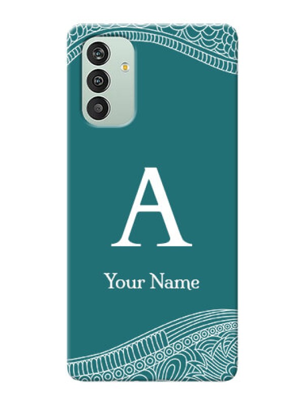 Custom Galaxy A04S Mobile Back Covers: line art pattern with custom name Design