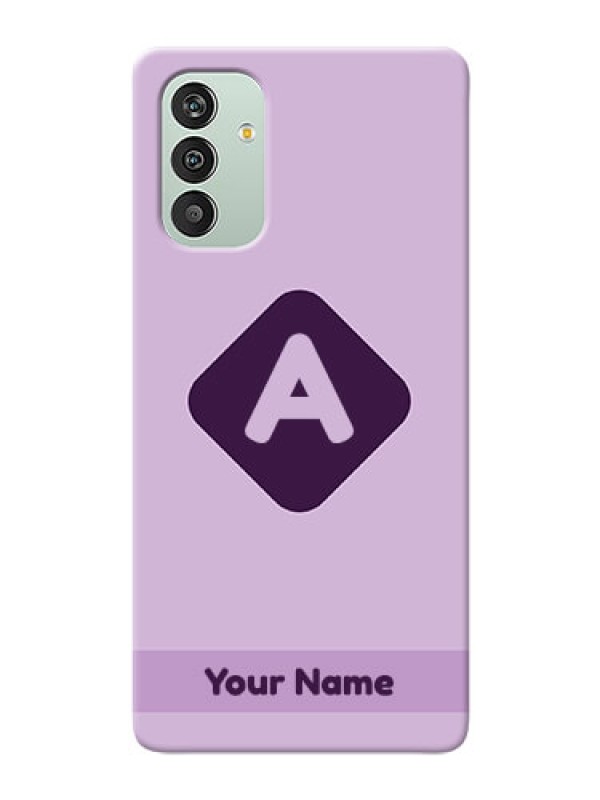 Custom Galaxy A04S Custom Mobile Case with Custom Letter in curved badge  Design