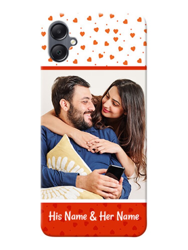Custom Galaxy A05 Phone Back Covers: Orange Love Symbol Design
