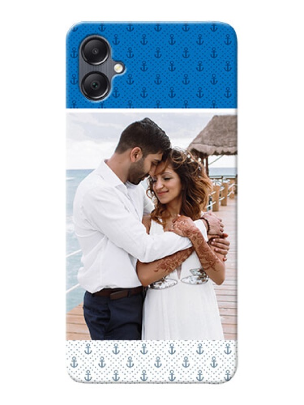 Custom Galaxy A05 Mobile Phone Covers: Blue Anchors Design