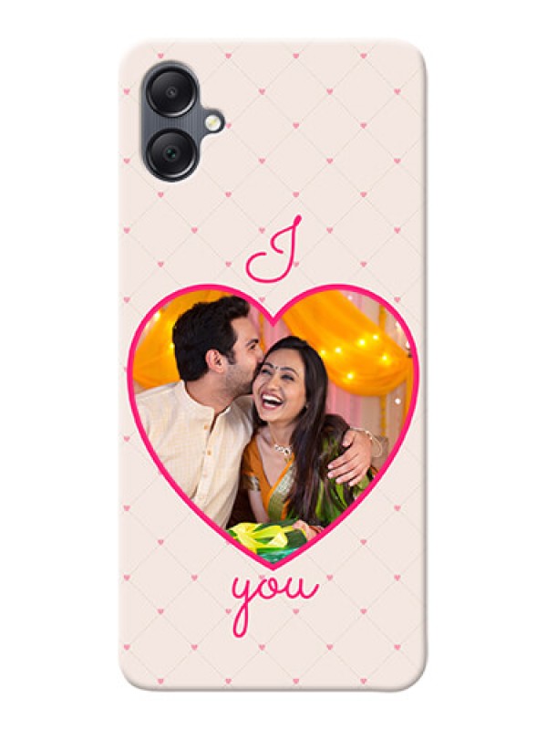 Custom Galaxy A05 Personalized Mobile Covers: Heart Shape Design
