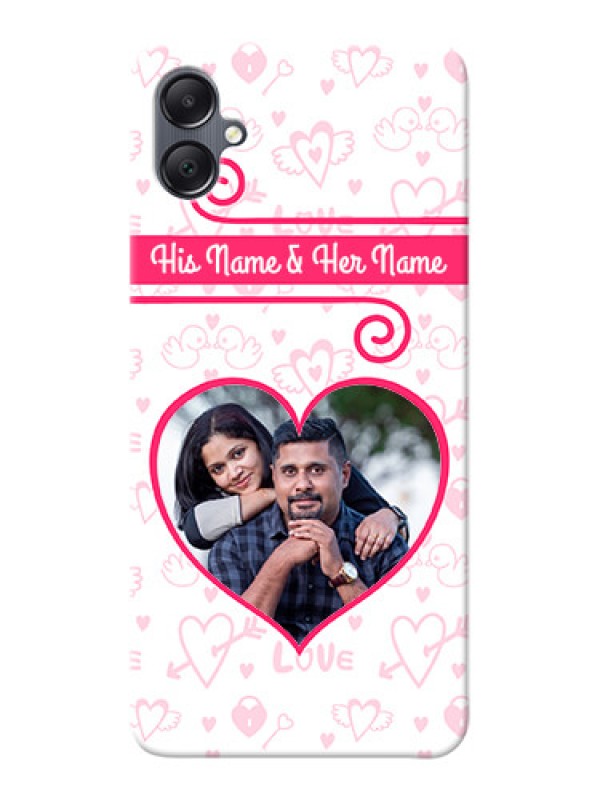 Custom Galaxy A05 Personalized Phone Cases: Heart Shape Love Design