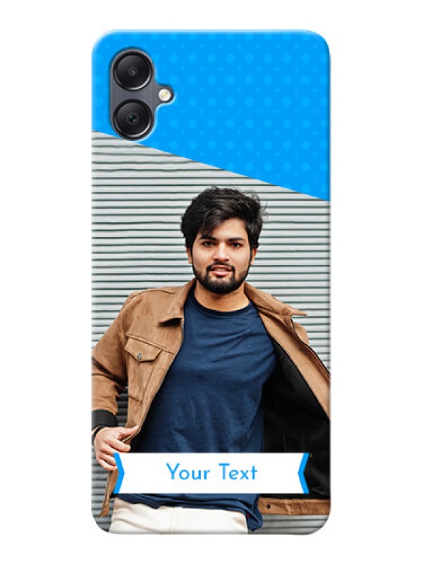Custom Galaxy A05 Personalized Mobile Covers: Simple Blue Color Dotted Design