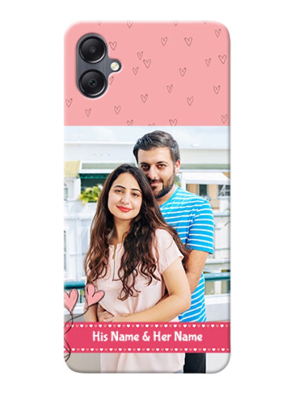 Custom Galaxy A05 phone back covers: Love Design Peach Color