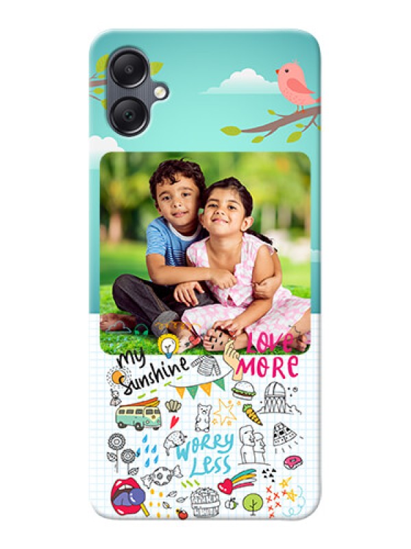 Custom Galaxy A05 phone cases online: Doodle love Design