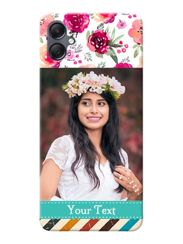 Custom Galaxy A05 Personalized Mobile Cases: Watercolor Floral Design