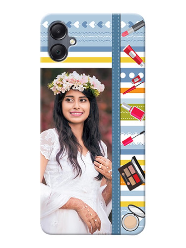 Custom Galaxy A05 Personalized Mobile Cases: Makeup Icons Design