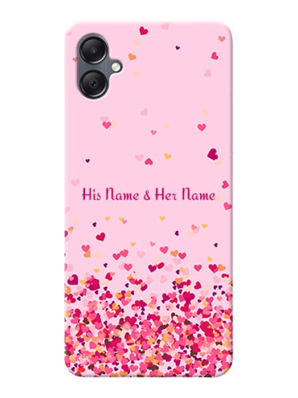 Custom Galaxy A05 Photo Printing on Case with Floating Hearts Design