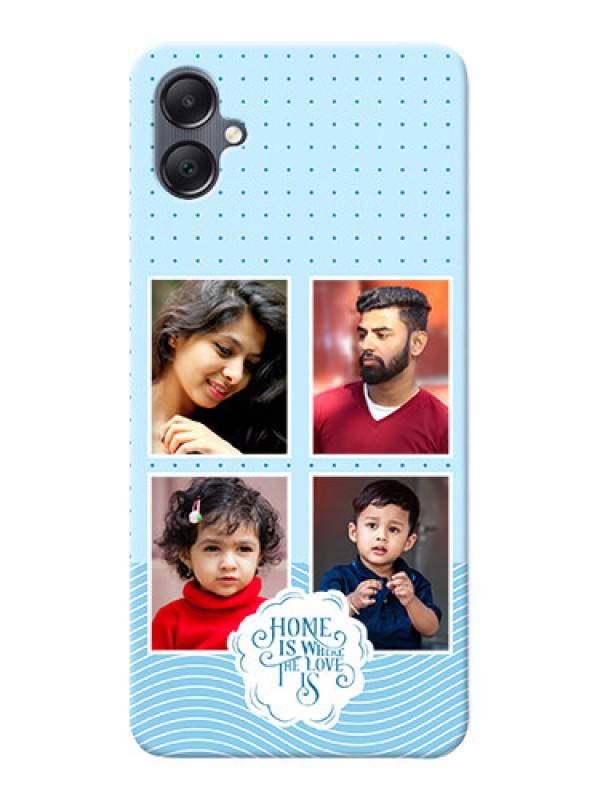 Custom Galaxy A05 Custom Phone Case with Cute love quote with 4 pic upload Design