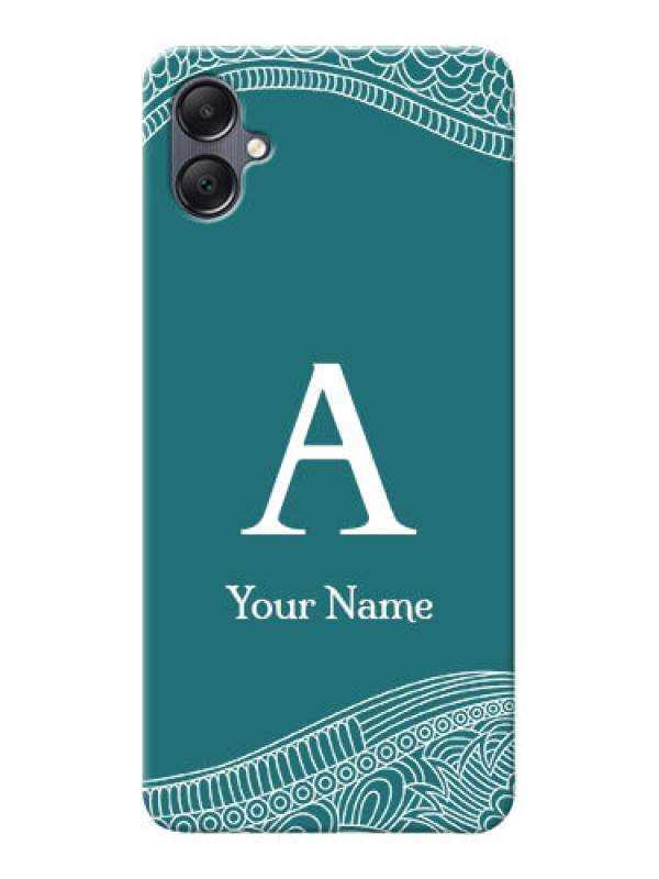 Custom Galaxy A05 Personalized Phone Case with line art pattern with custom name Design