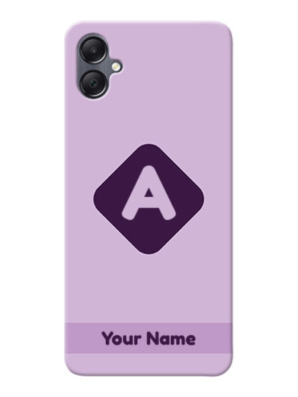 Custom Galaxy A05 Custom Mobile Case with Custom Letter in curved badge Design