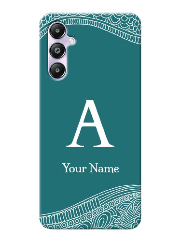 Custom Galaxy A05s Personalized Phone Case with line art pattern with custom name Design