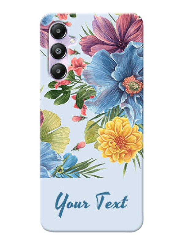 Custom Galaxy A05s Custom Mobile Case with Stunning Watercolored Flowers Painting Design
