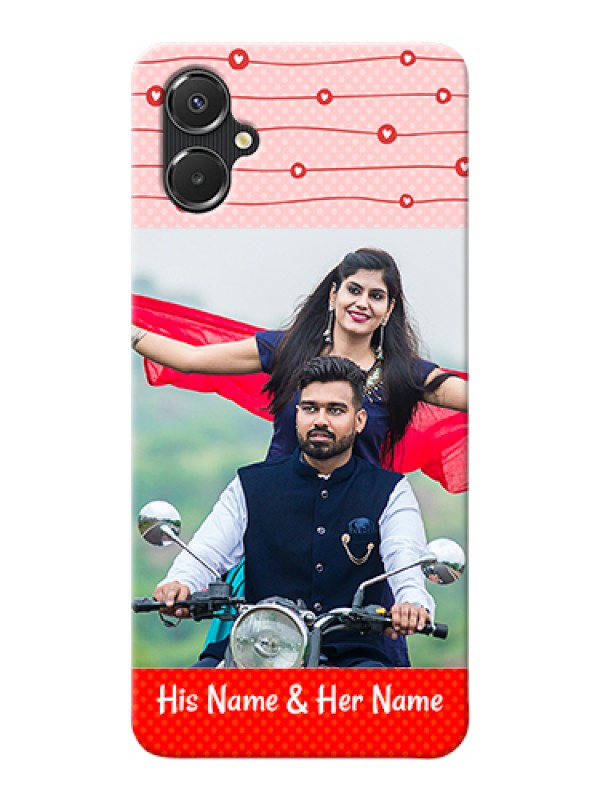 Custom Galaxy A06 Custom Hard Phone Case - Red Pattern Case Design