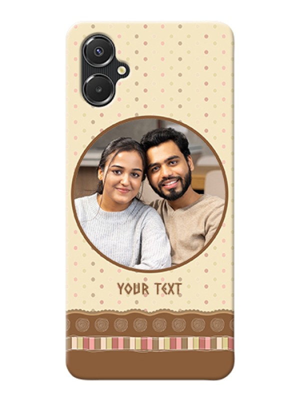 Custom Galaxy A06 Custom Hard Phone Case - Brown Dotted Mobile Case Design