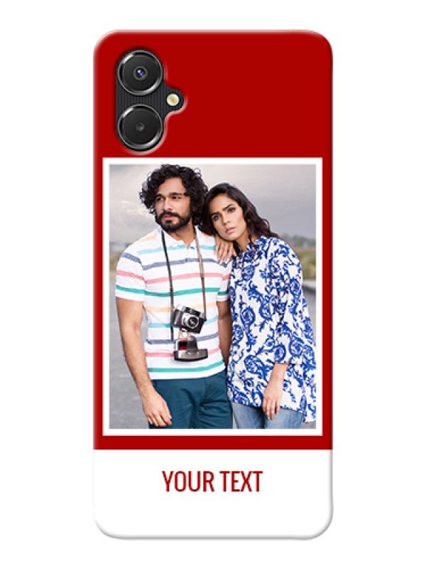 Custom Galaxy A06 Custom Hard Phone Case - Red Color Design