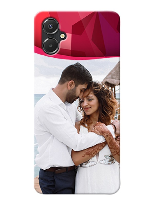 Custom Galaxy A06 Custom Hard Phone Case - Red Abstract Design