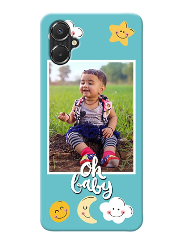 Custom Galaxy A06 Custom Hard Phone Case - Smiley Kids Stars Design