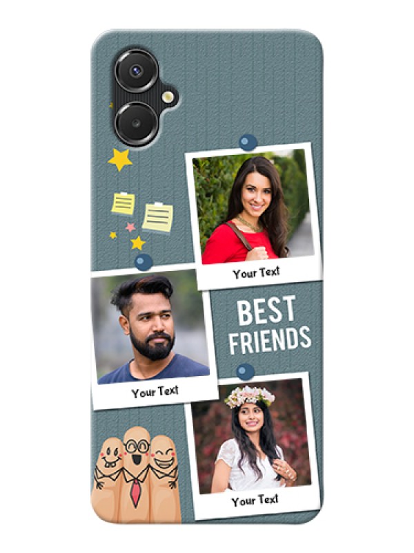 Custom Galaxy A06 Custom Hard Phone Case - Sticky Frames And Friendship Design