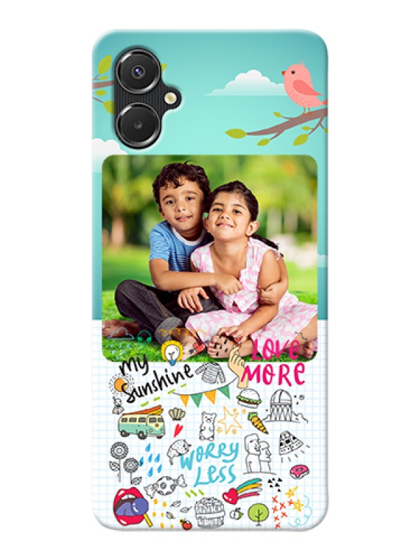 Custom Galaxy A06 Custom Hard Phone Case - Doodle Love Design