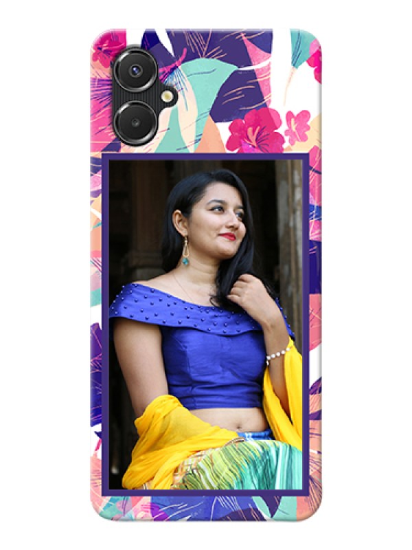 Custom Galaxy A06 Custom Hard Phone Case - Abstract Floral Design