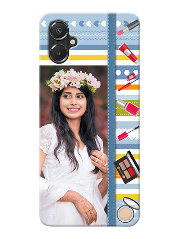 Custom Galaxy A06 Custom Hard Phone Case - Makeup Icons Design