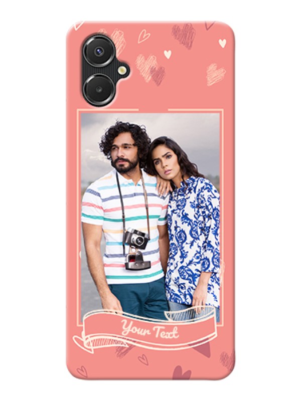 Custom Galaxy A06 Custom Hard Phone Case - Love Doodle Art Design