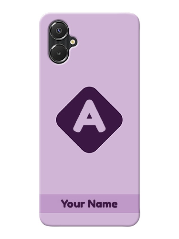Custom Galaxy A06 Custom Hard Phone Case - Custom Letter In Curved Badge Design