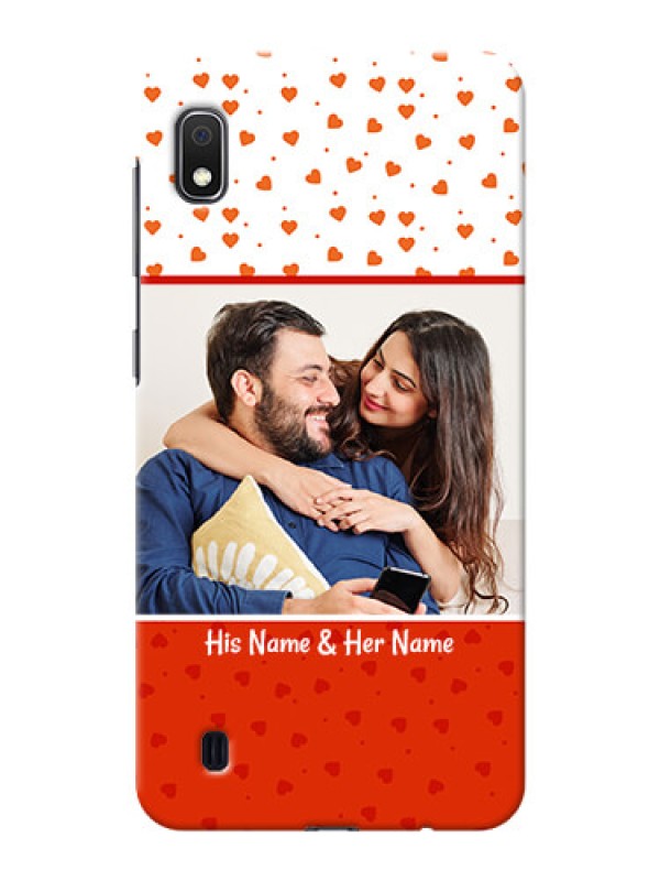 Custom Galaxy A10 Phone Back Covers: Orange Love Symbol Design