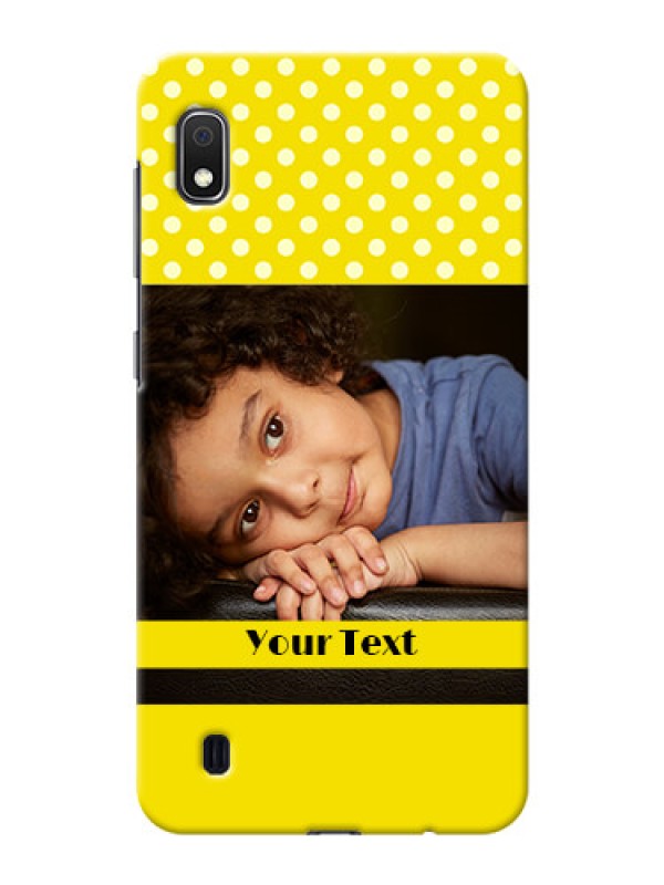 Custom Galaxy A10 Custom Mobile Covers: Bright Yellow Case Design