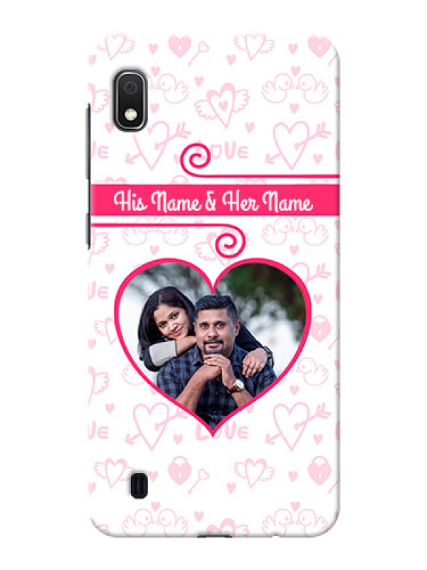 Custom Galaxy A10 Personalized Phone Cases: Heart Shape Love Design