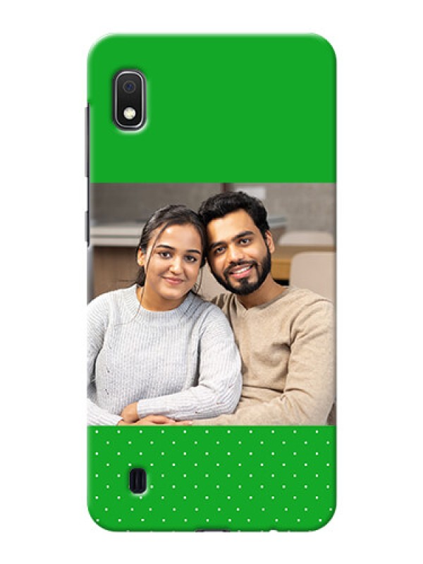 Custom Galaxy A10 Personalised mobile covers: Green Pattern Design