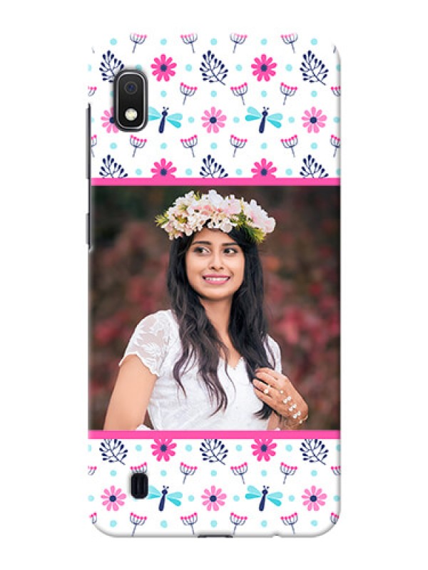 Custom Galaxy A10 Mobile Covers: Colorful Flower Design