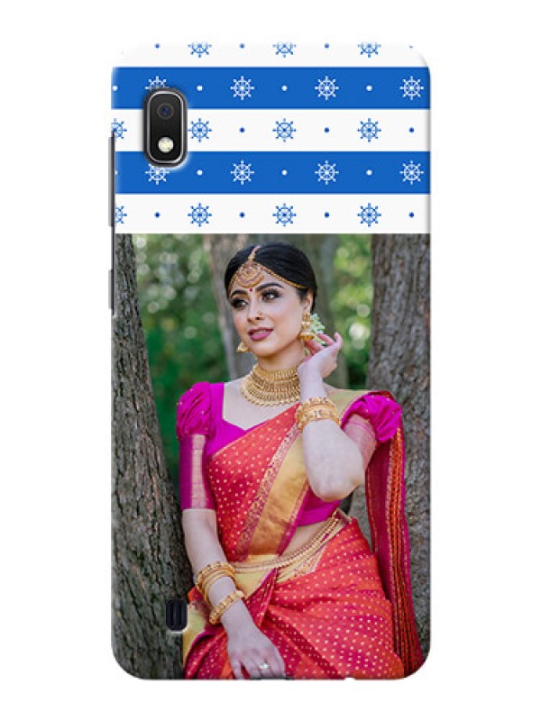 Custom Galaxy A10 custom mobile covers: Snow Pattern Design
