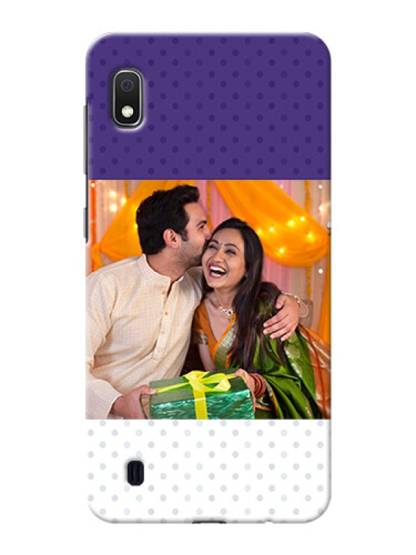 Custom Galaxy A10 mobile phone cases: Violet Pattern Design