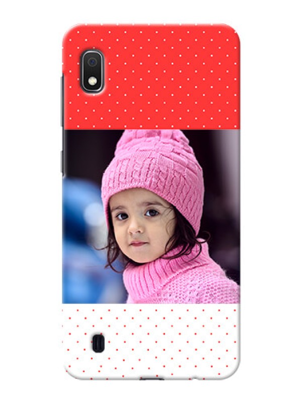 Custom Galaxy A10 personalised phone covers: Red Pattern Design
