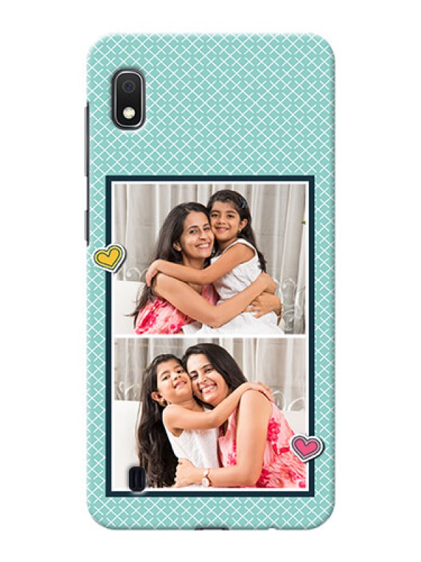 Custom Galaxy A10 Custom Phone Cases: 2 Image Holder with Pattern Design